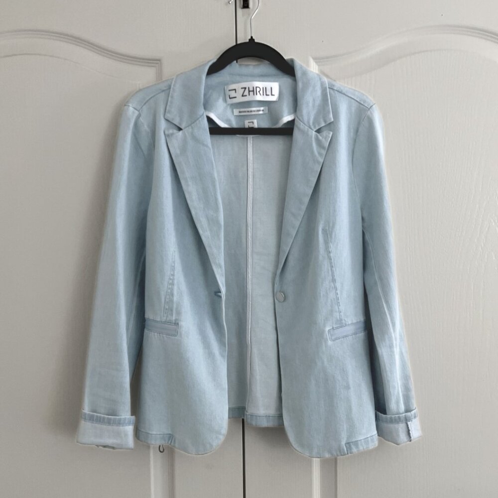 Light Wash Denim Blazer Size Small